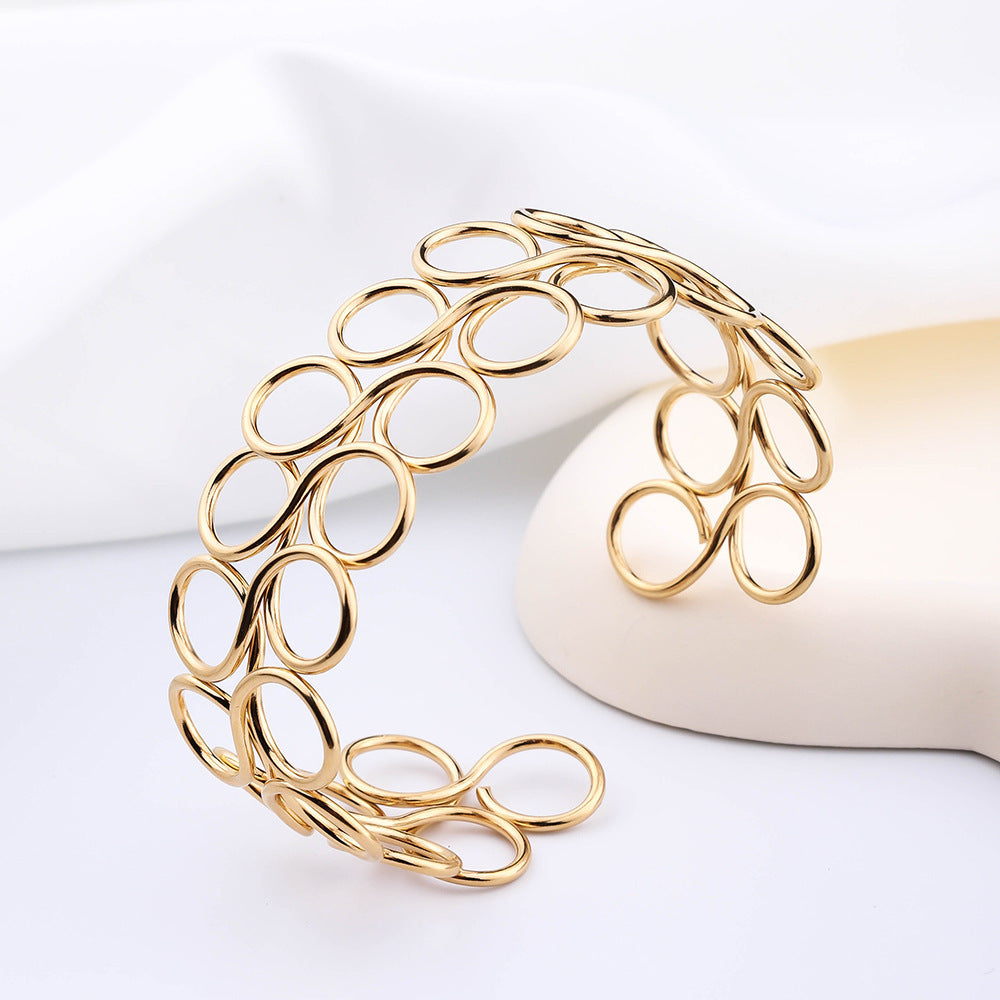 Wholesale Personalized Titanium Steel Trendy Fashion Hollow Stainless Steel Bracelet